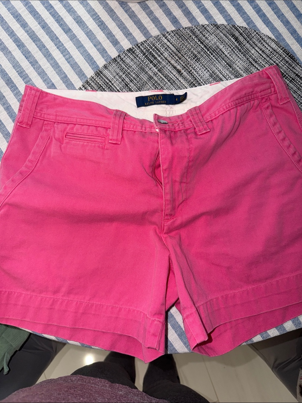 Polo by Ralph Lauren Hot Pink Cotton Chino Bermuda Shorts